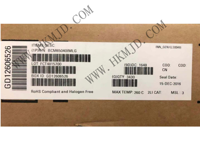 BROADCOM BCM65040 BCM65040IMLG 接口 - 驅(qū)動(dòng)器，接收器，收發(fā)器