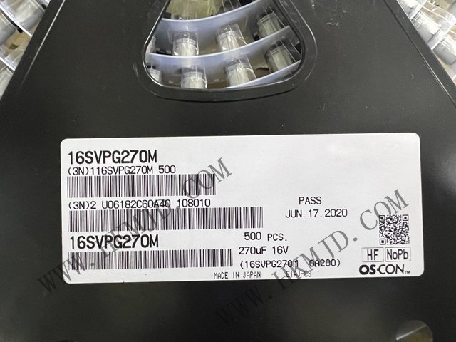 出售松下《16SVPG270M》270 μF 16 V 鋁聚合物電容器 徑向，Can - SMD