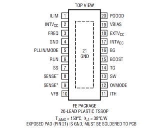 LINEAR(凌特) LTC3769EFE 60V、低 IQ、同步升壓型轉(zhuǎn)換器控制器