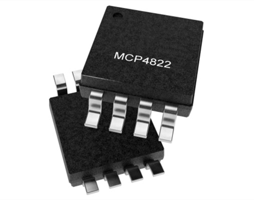 MCP4822T-E/SN內(nèi)置基準(zhǔn)電壓源的雙通道、12位數(shù)模轉(zhuǎn)換器（DAC） 8SOIC