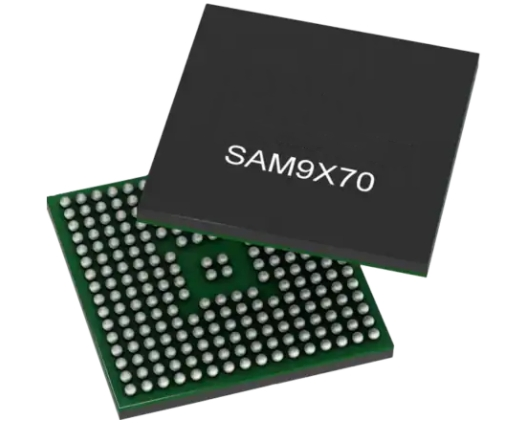 Microchip SAM9X75-I/4PB超低功耗微處理器（MPU） 、運行頻率高達800MHz。