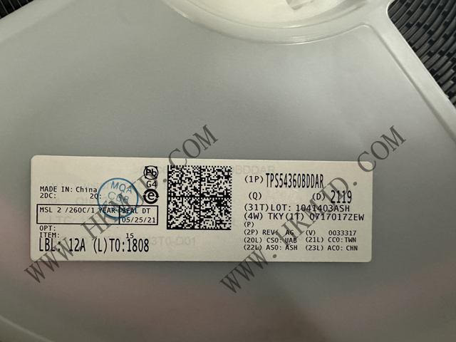 （分銷TI）電源IC TPS54360BDDAR 60V 輸入、3.5A 降壓直流/直流轉換器