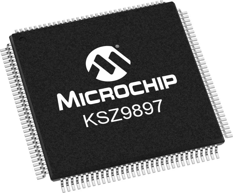 全新Microchip以太網(wǎng)產(chǎn)品 KSZ9897STXI 7 端口千兆以太網(wǎng)交換機(jī)，支持 SGMII/RGMII/MII/RMII