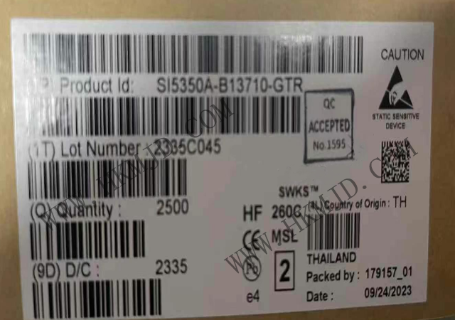 時(shí)鐘發(fā)生器 SI5350A-B13710-GTR 生成任意頻率的時(shí)鐘信號(hào)，覆蓋廣泛的應(yīng)用需求