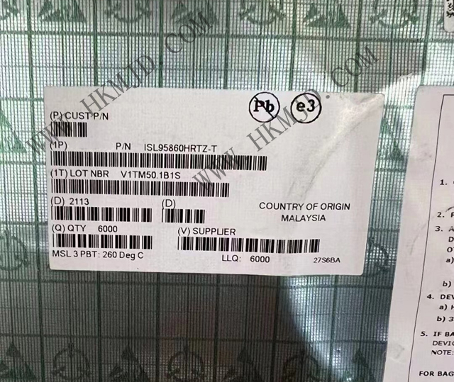 ISL95860HRTZ 一款多相3+0核心控制器（ IMVP9、32TQFN）