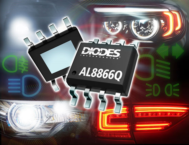 Diodes宣布推出AL8866Q LED 驅(qū)動(dòng)器，擴(kuò)大符合汽車標(biāo)準(zhǔn)的產(chǎn)品組合。