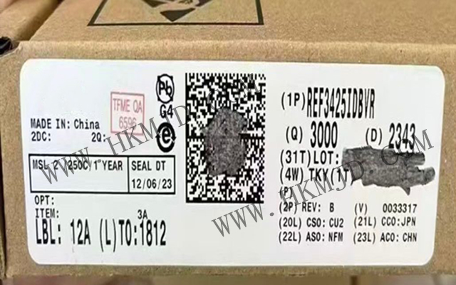 德州儀器 REF3425IDBVR：低溫漂 (6ppm/°C)、低功耗、高精度 CMOS 電壓基準