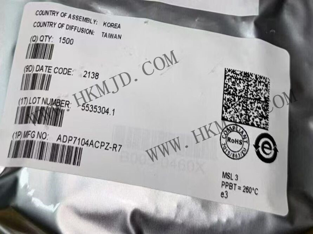 ADI推出穩(wěn)壓器 ADP7104ACPZ 一款CMOS、低壓差穩(wěn)壓器 500mA HV LDO 1.8V