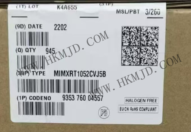 恩智浦 MIMXRT1052CVJ5B i.MX RT1050 交叉 MCU，帶 Arm Cortex-M7 內核