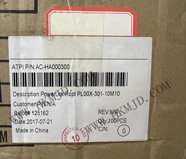 安費(fèi)諾 PowerLok? PL00X-301-10M10 電動(dòng)汽車連接器 —— GEN 1 單極 1000V/300A 高壓插座
