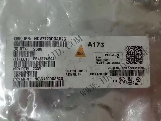 [出售] NCV7720DQAR2G（ON）十通道 Deca 半橋驅(qū)動器，SSOP-24