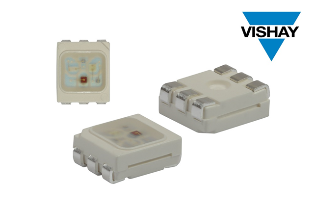 Vishay推出用于車內(nèi)照明、RGB顯示屏和背光的新款三色LED