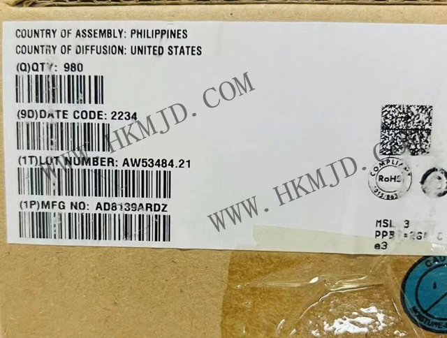 [出售] AD8139ARDZ (ADI) 低噪聲、高性能差分放大器