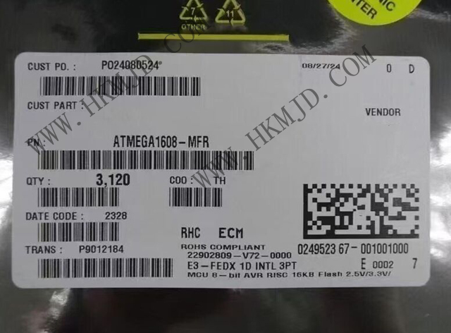 供應(yīng) Microchip ATMEGA1608-MFR 20MHz 8位AVR核心微控制器